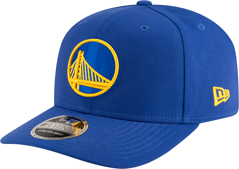 New Era 970 Stretch-Snap NBA Team Logo W/Logoman Snapback Cap (Golden State Warriors/Blue)