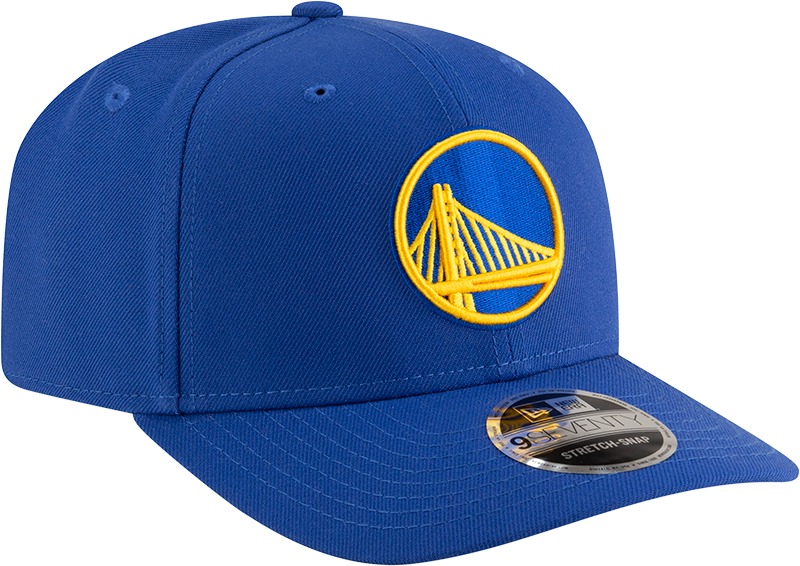 New Era 970 Stretch-Snap NBA Team Logo W/Logoman Snapback Cap (Golden State Warriors/Blue)