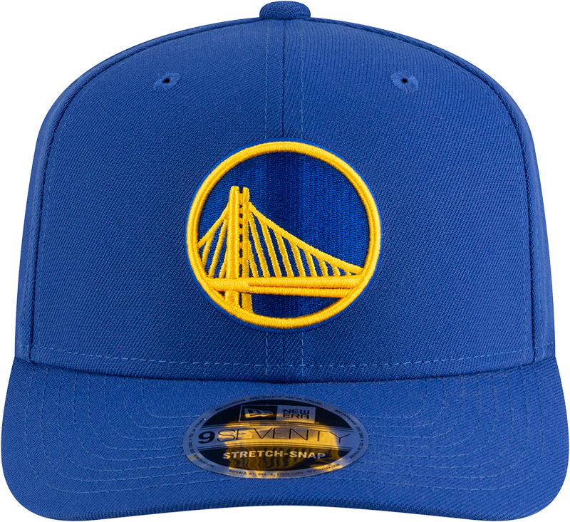 New Era 970 Stretch-Snap NBA Team Logo W/Logoman Snapback Cap (Golden State Warriors/Blue)
