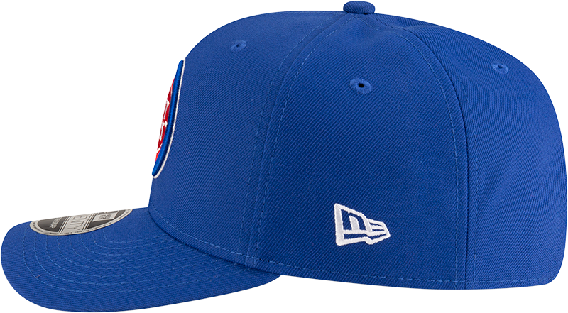 New Era 970 Stretch-Snap NBA Team Logo W/Logoman Snapback Cap (Detroit Pistons/Blue)