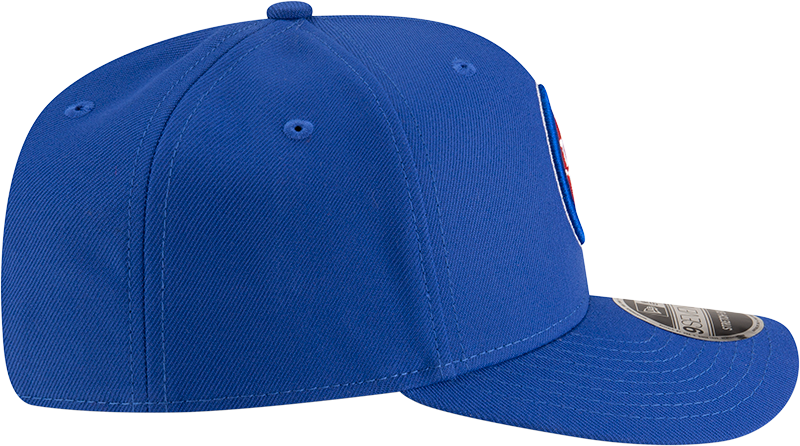 New Era 970 Stretch-Snap NBA Team Logo W/Logoman Snapback Cap (Detroit Pistons/Blue)