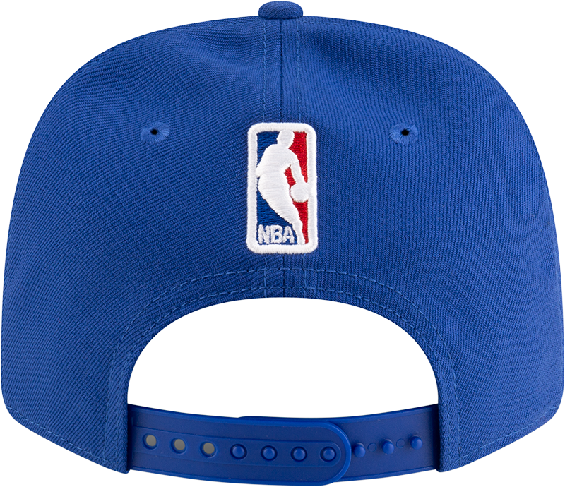 New Era 970 Stretch-Snap NBA Team Logo W/Logoman Snapback Cap (Detroit Pistons/Blue)