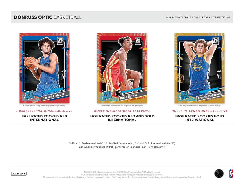 2023-24 Panini Donruss Optic International Hobby PACK (One pack only)
