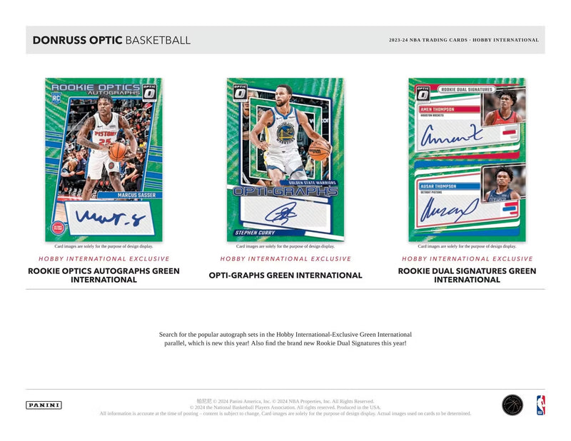 2023-24 Panini Donruss Optic International Hobby PACK (One pack only)