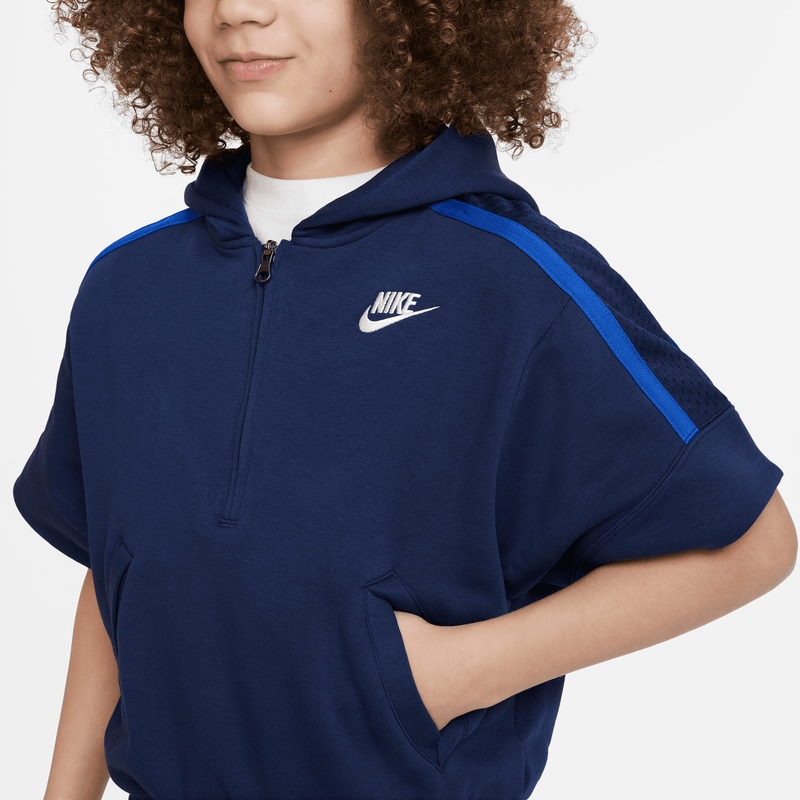 Youth Nike Culture of Basketball Short Sleeve Hoodie FB1063 410