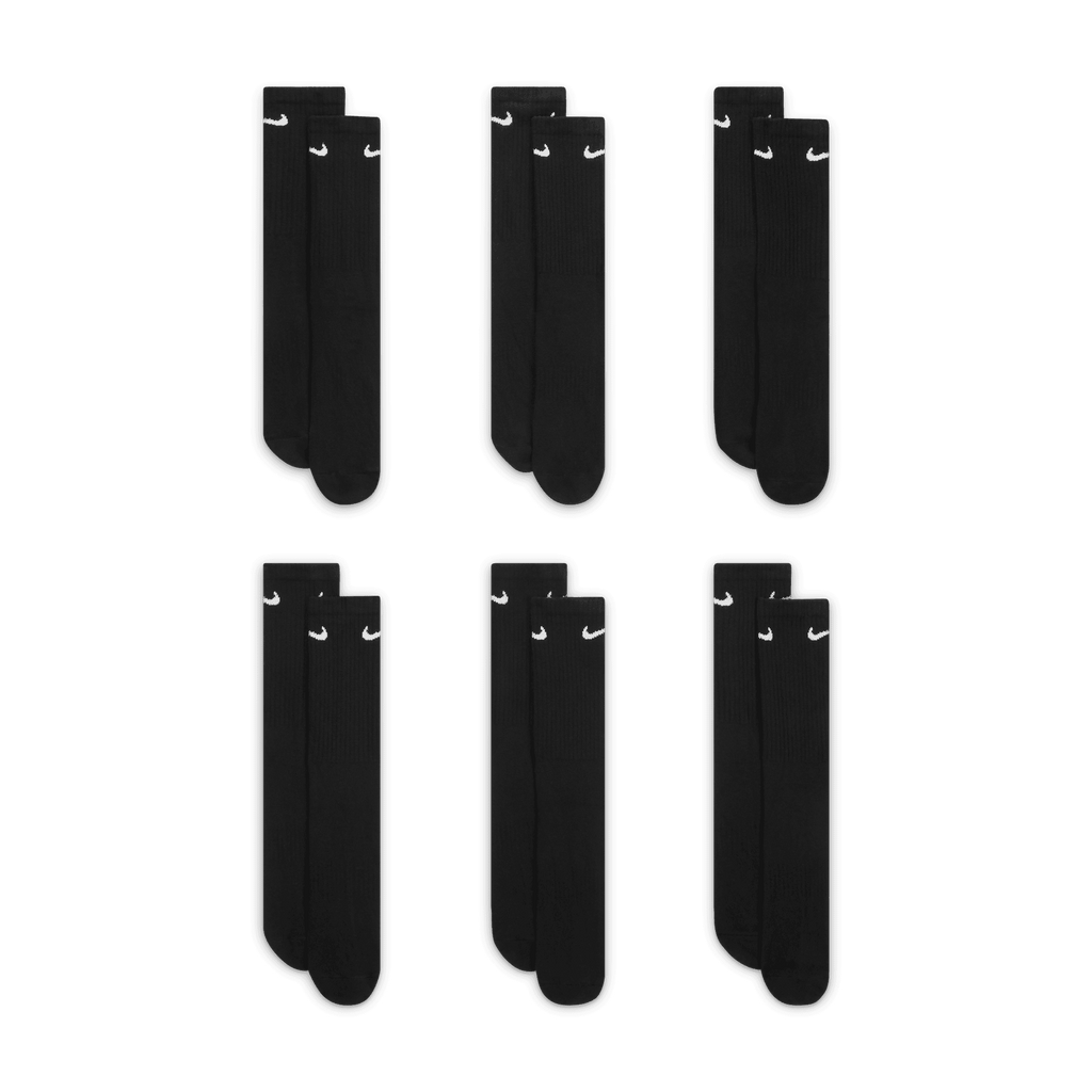 Nike Everyday Cushioned Crew Sock 6 Pack - SX7666-010