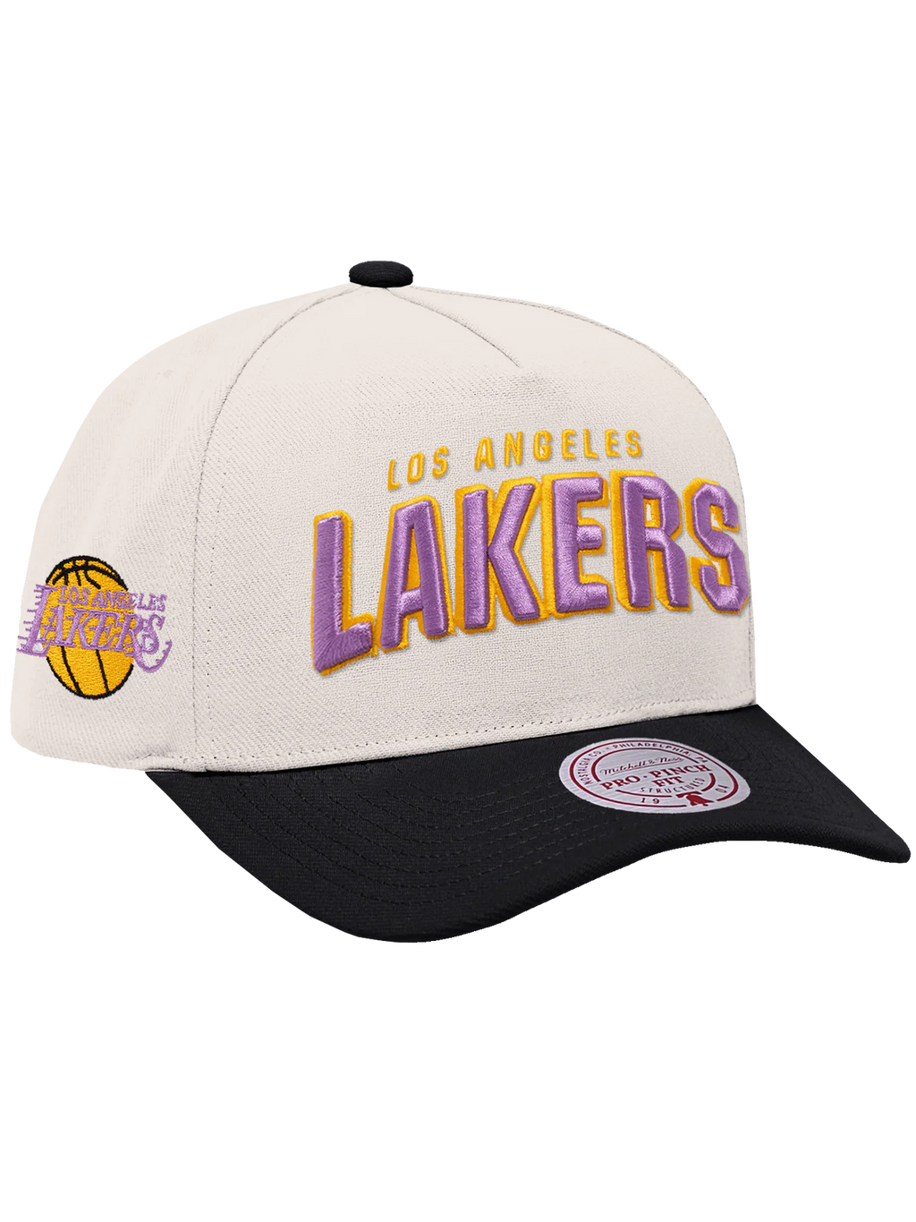 M&N Draft Day Pro Pinch Snapback - Los Angeles Lakers