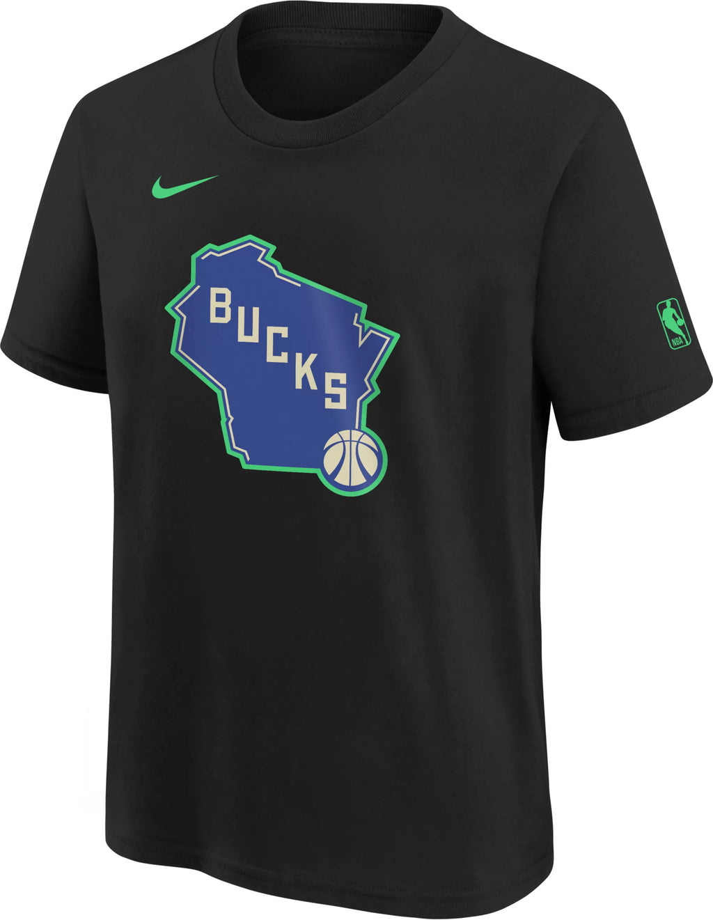 Youth Nike City Edition Essential Logo Tee - Milwaukee Bucks