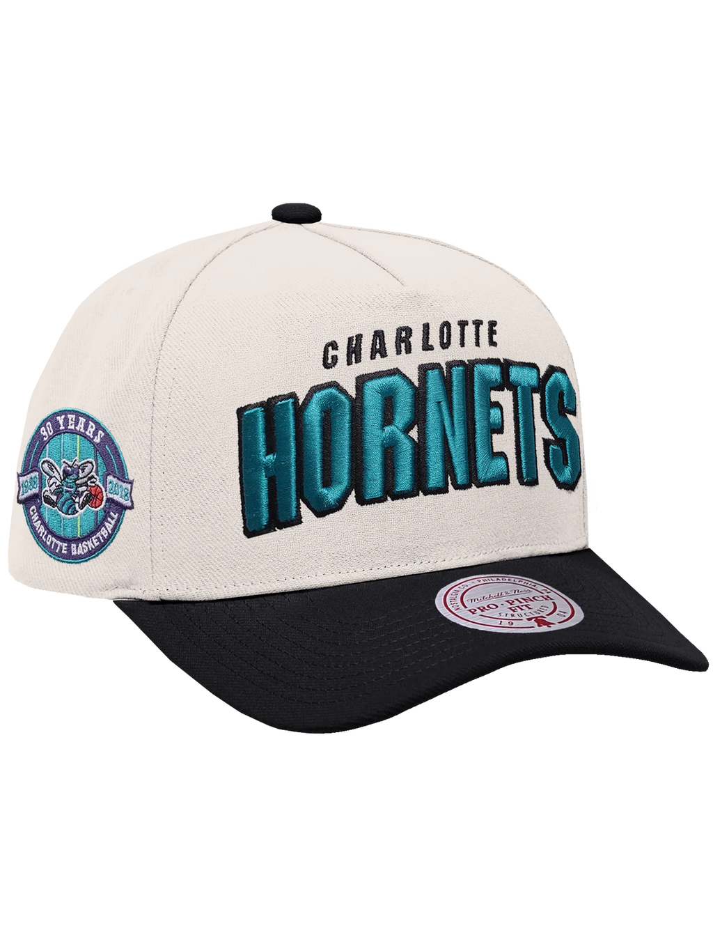 M&N Draft Day Pro Pinch Snapback - Charlotte Hornets