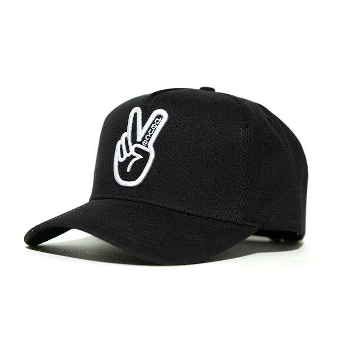 Deuce Peace Snapback Cap - Black