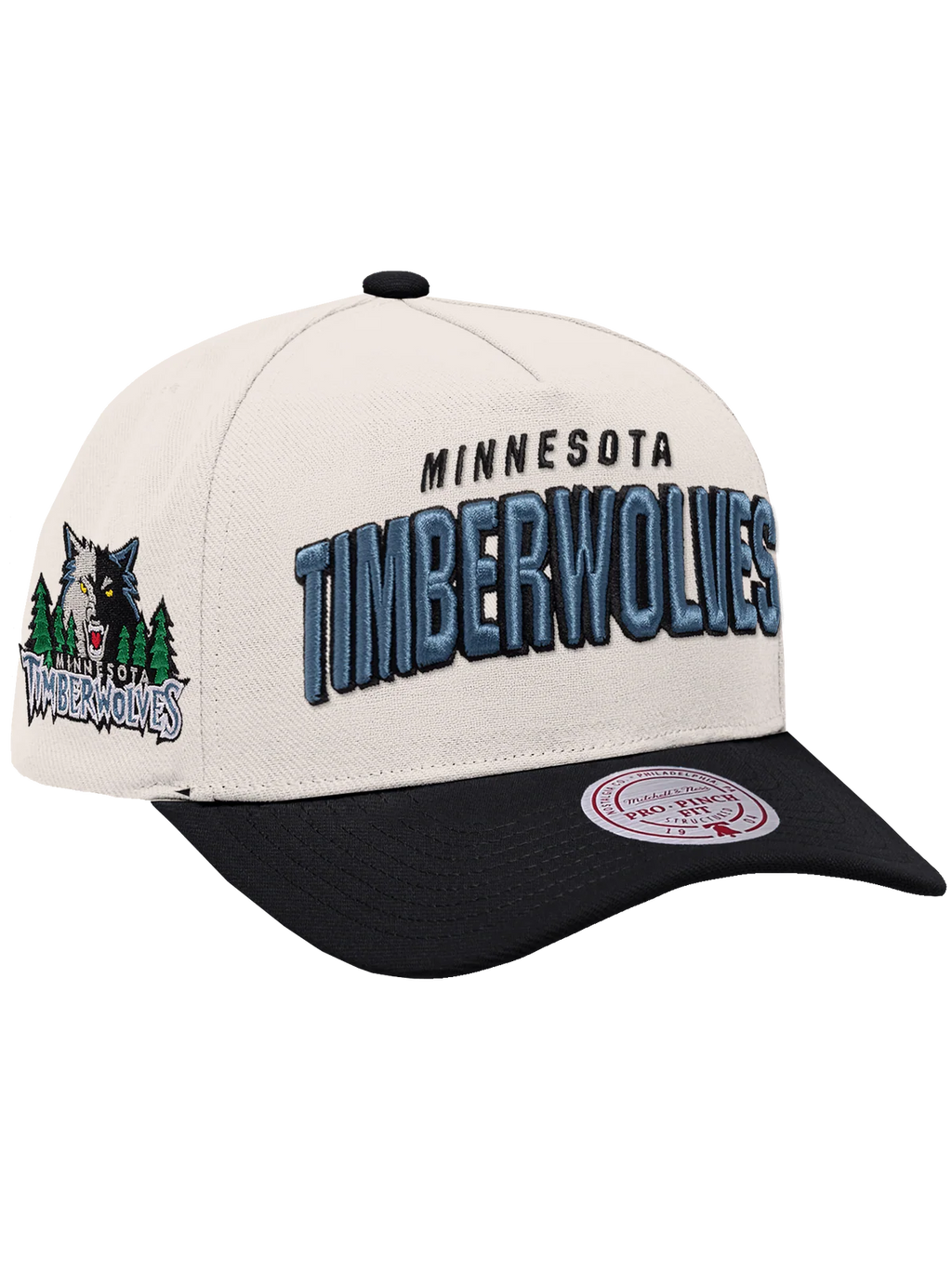 M&N Draft Day Pro Pinch Snapback - Minnesota Timberwolves