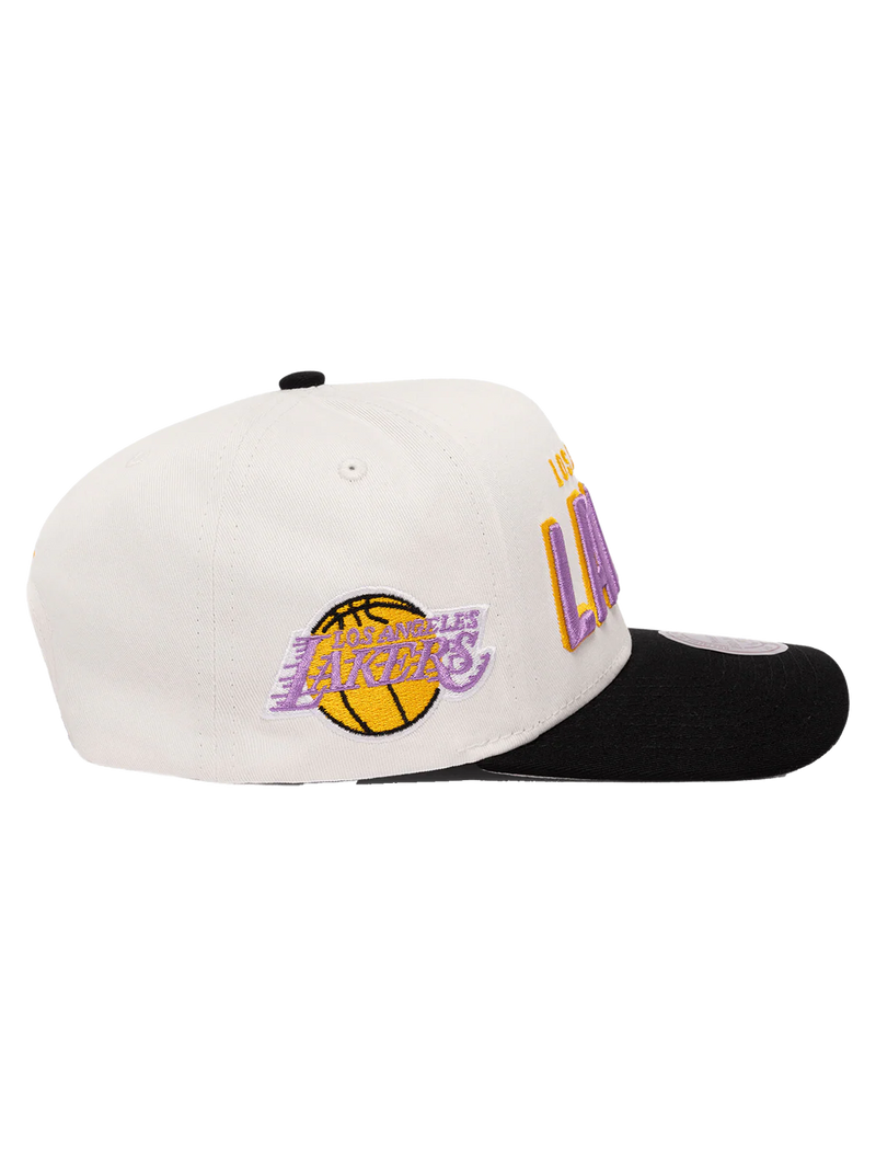 M&N Draft Day Pro Pinch Snapback - Los Angeles Lakers