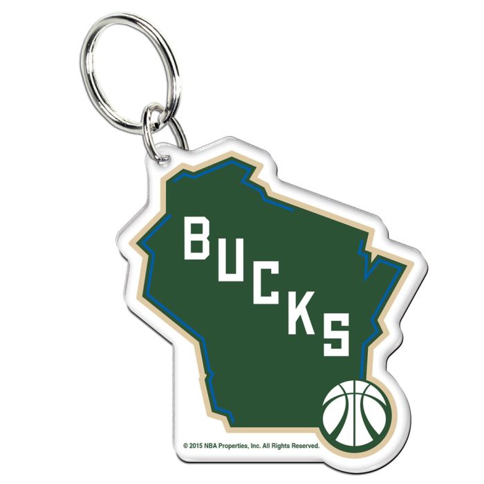 Wincraft Premium Acryclic Key Ring - Milwaukee Bucks (Green)