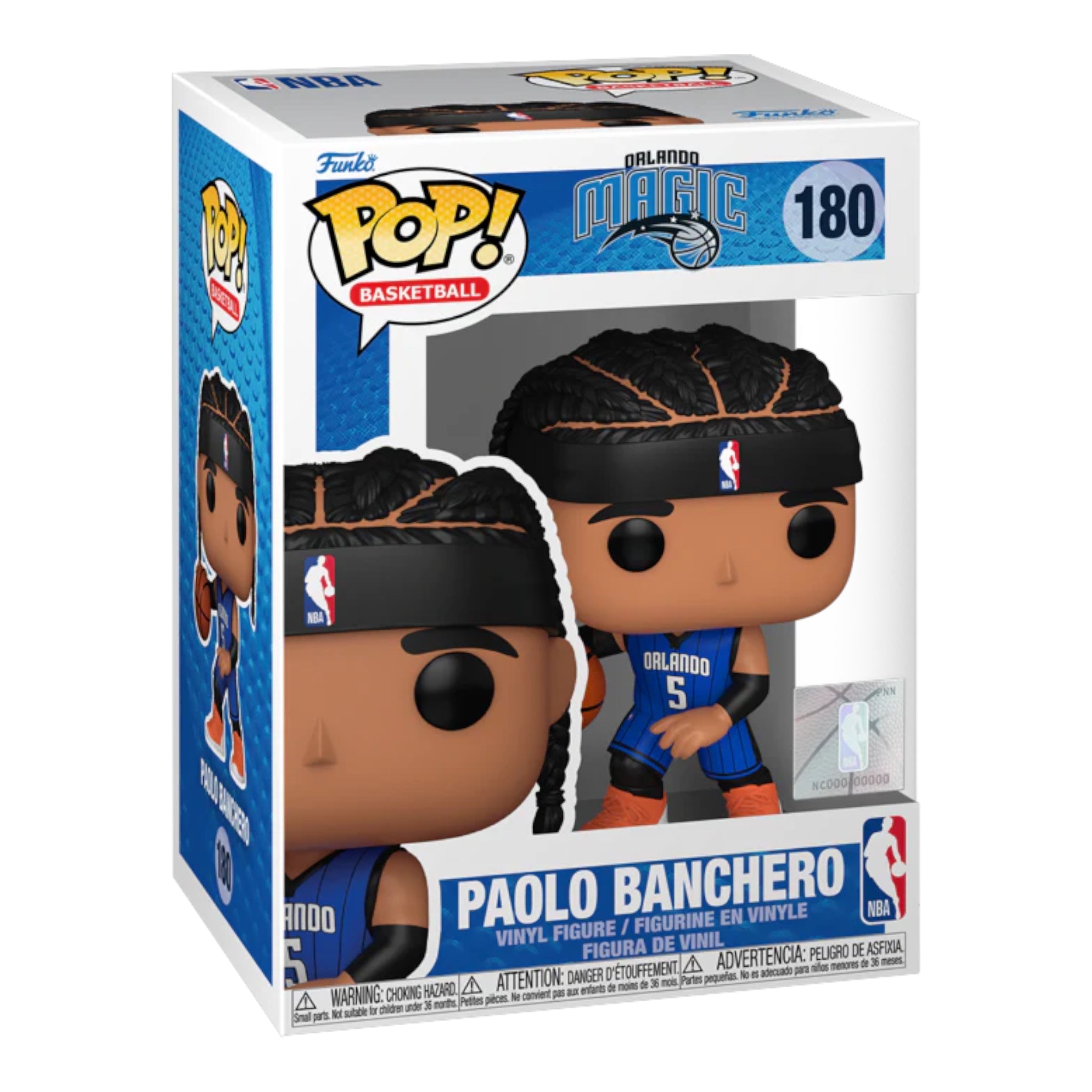 Pop Vinyl NBA Paolo Banchero (Blue Uni) #180 – Hoops Heaven