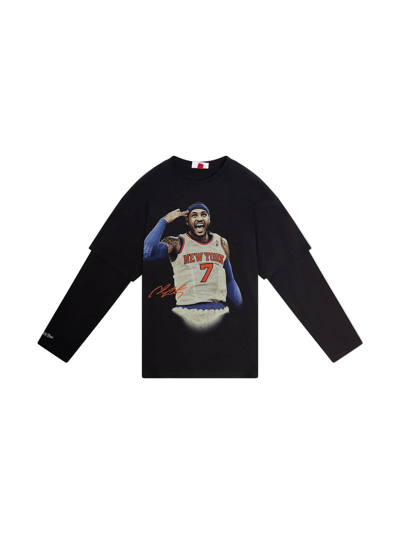 M&N Carmelo Anthony State of Mind LS Tee (Faded Black)