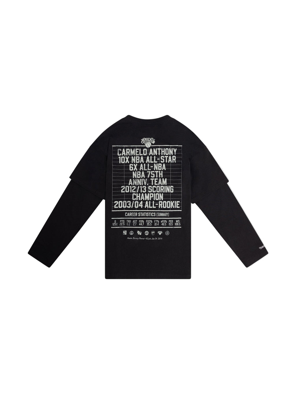 M&N Carmelo Anthony State of Mind LS Tee (Faded Black)