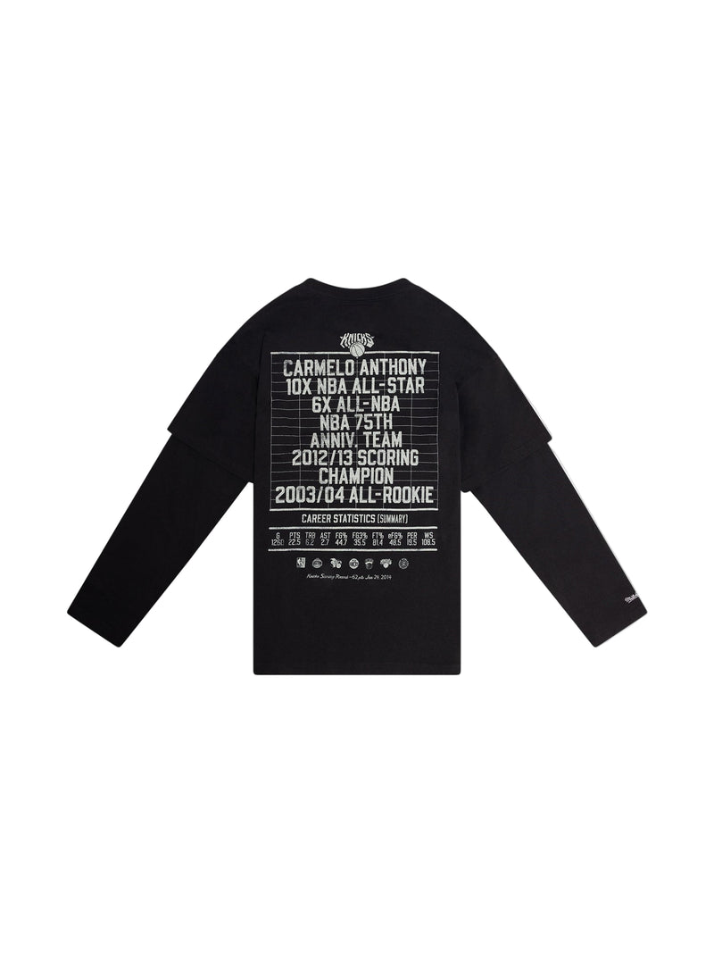 M&N Carmelo Anthony State of Mind LS Tee (Faded Black)
