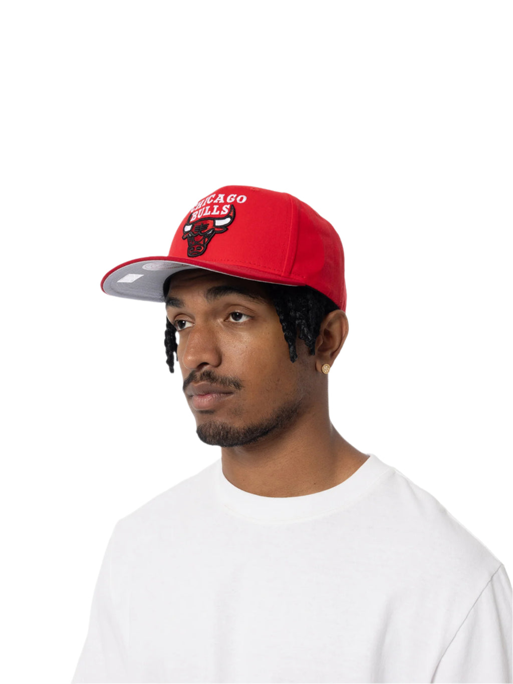 M&N Suede Visor Pro Crown Snapback - Chicago Bulls