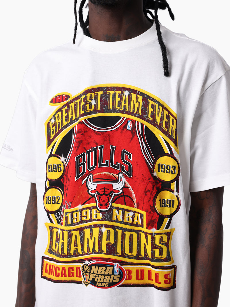 M&N 1996 NBA Champions Chicago Bulls Tee (Vintage White) – Hoops
