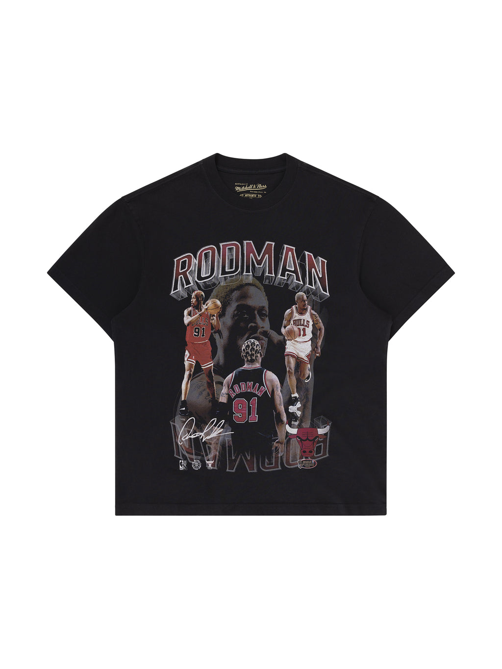 M&N Player Stats Tee - Dennis Rodman