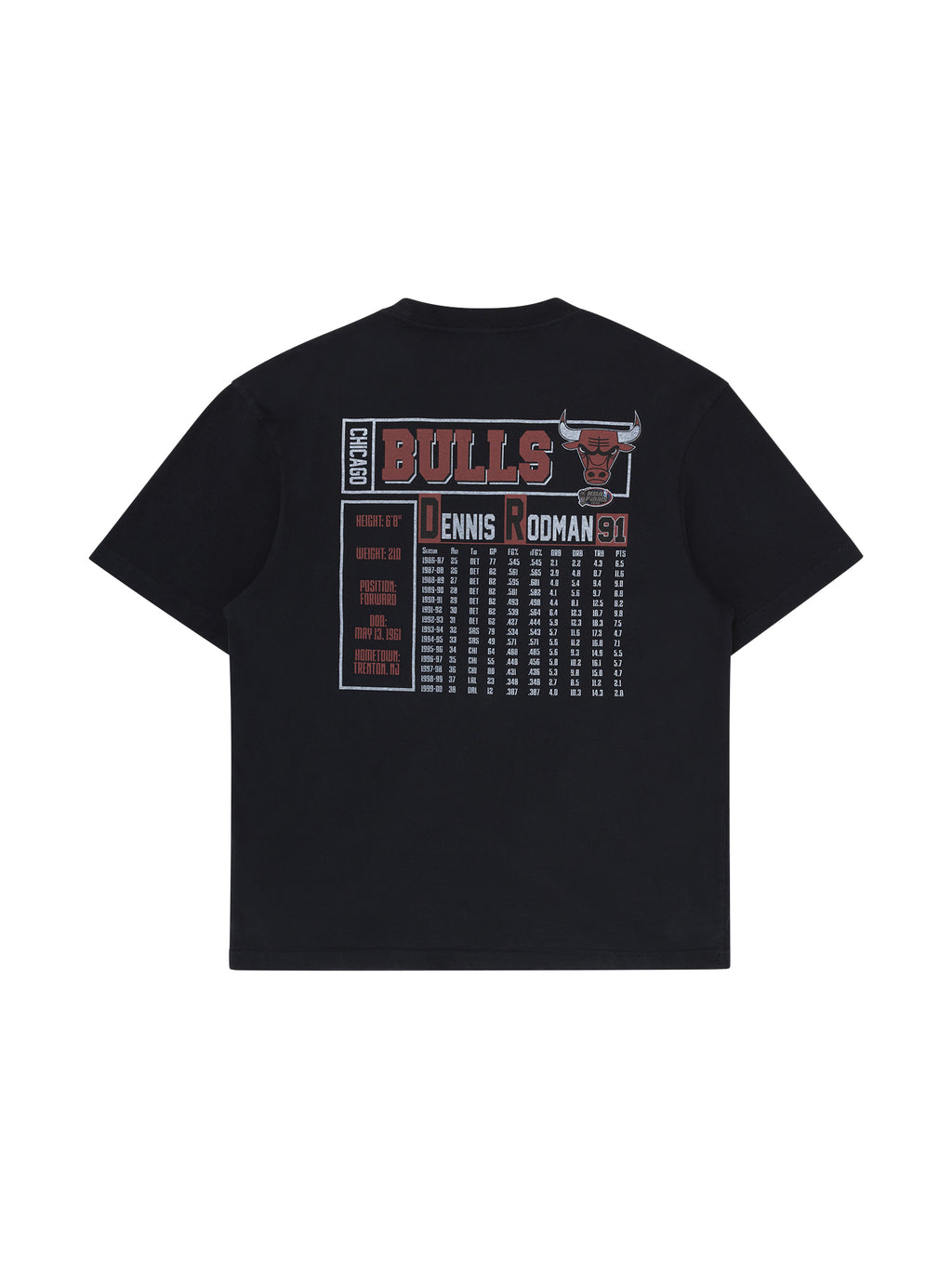 M&N Player Stats Tee - Dennis Rodman