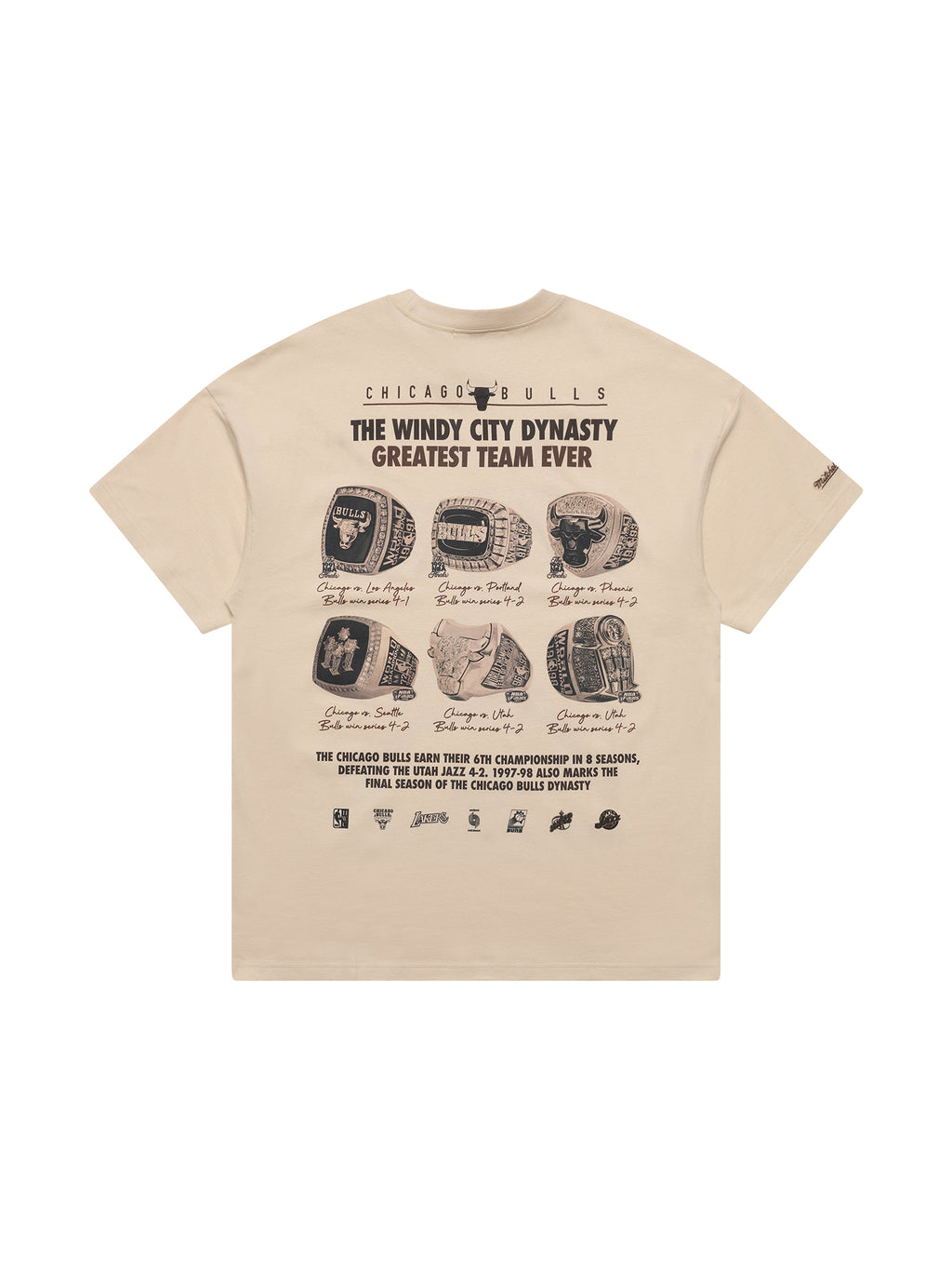 M&N Chicago Bulls Greatest Team Tee  (Whisper Pink)
