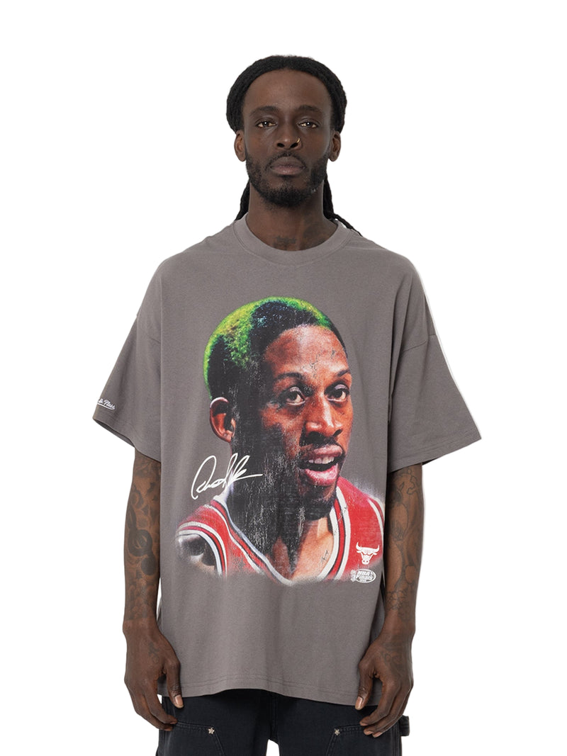 M&N Dennis Rodman Bighead Tee (Granite Gray)