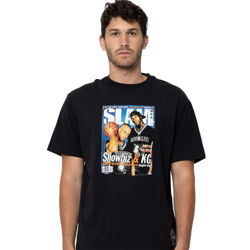 M&N Marbury and Garnett Slam Cover Tee - Minnesota Timberwolves (Faded Black)