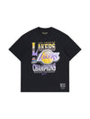 M&N Los Angeles Lakers Metallic Tee (Faded Black)