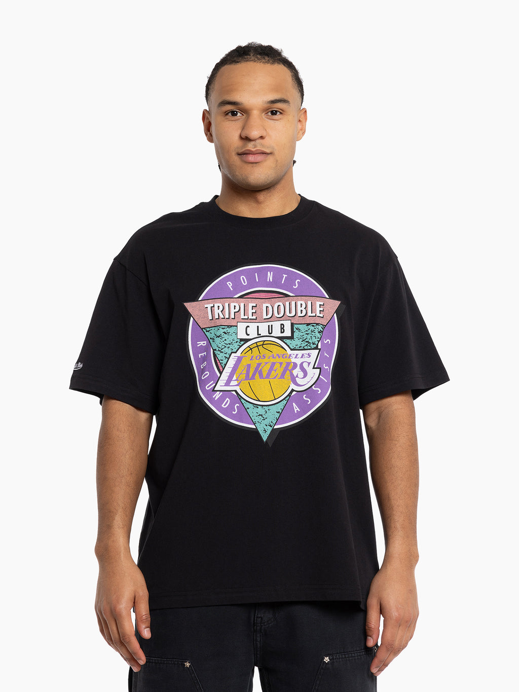 M&N Los Angeles Lakers Triple Double Club Tee (Black)