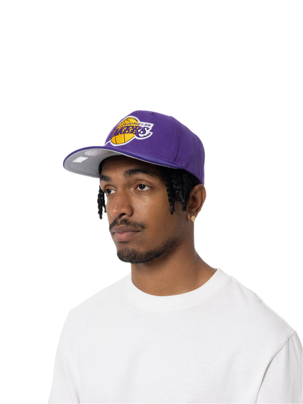 M&N Suede Visor Pro Crown Snapback - Los Angeles Lakers