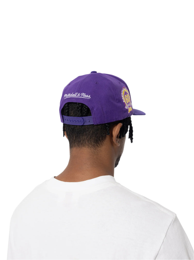 M&N Suede Visor Pro Crown Snapback - Los Angeles Lakers