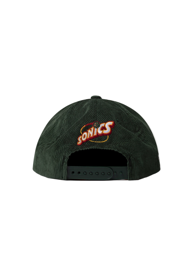M&N Retro Team Origins Cord Snapback - Seattle Supersonics