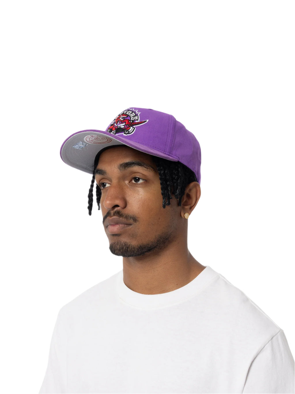 M&N Suede Visor Pro Crown Snapback - Toronto Raptors