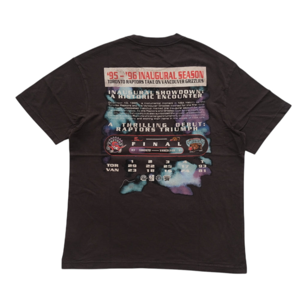 M&N Toronto Raptors vs Vancouver Grizzlies "Opening Night" Tee (Overdyed Black)