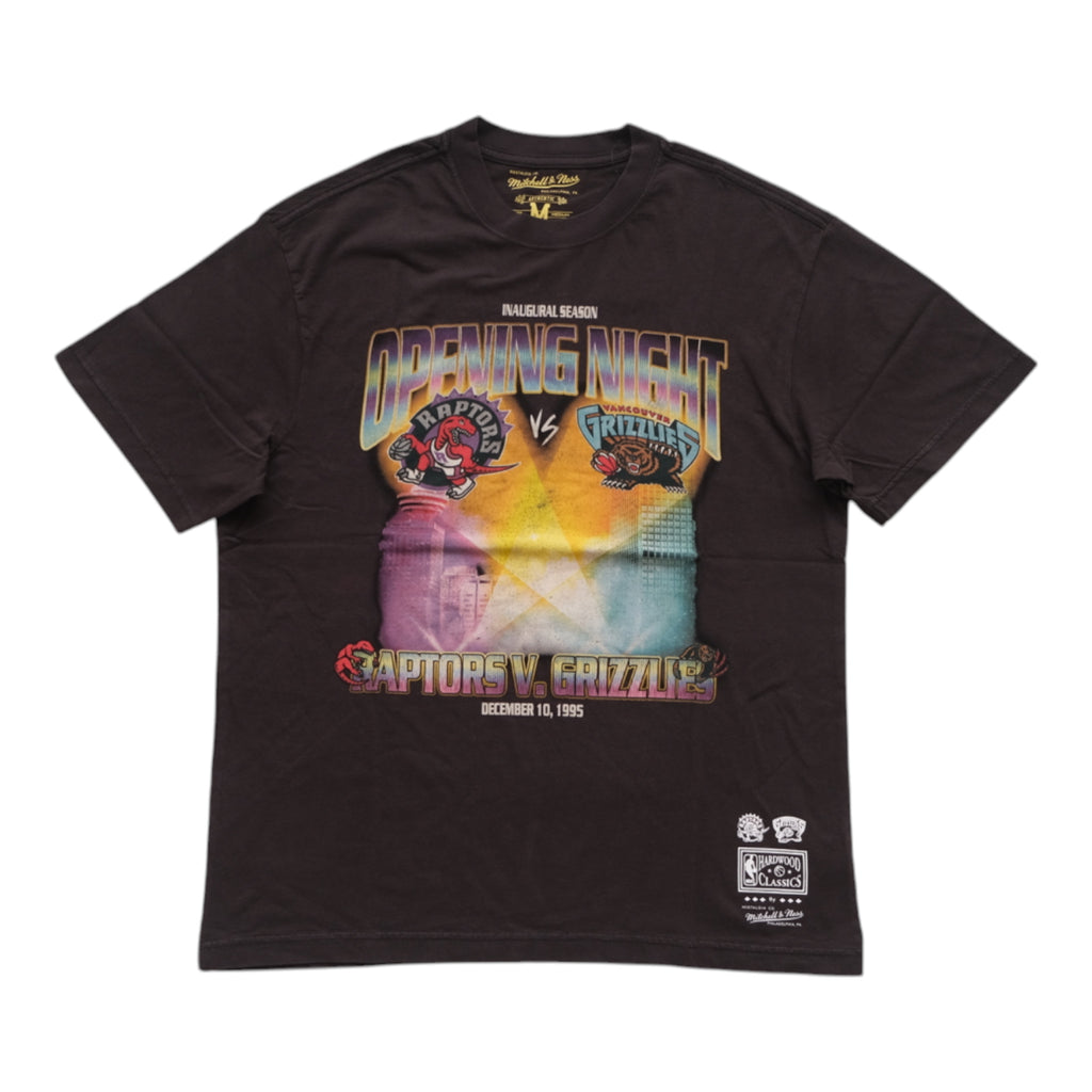 M&N Toronto Raptors vs Vancouver Grizzlies "Opening Night" Tee (Overdyed Black)