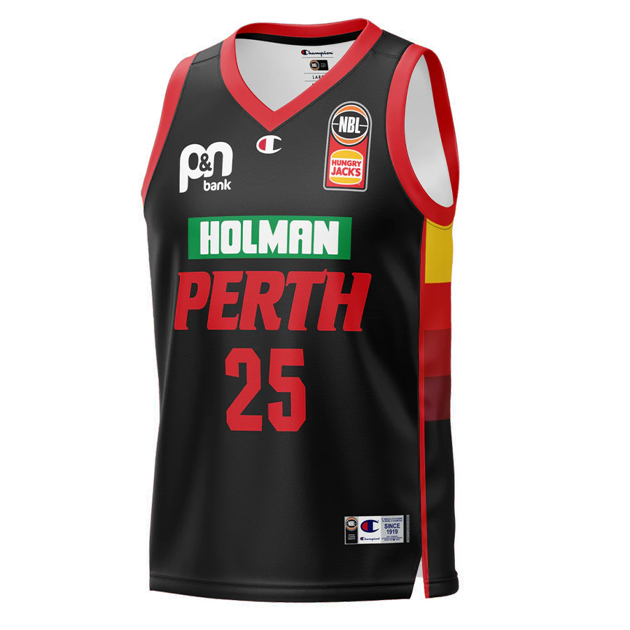 Perth Wildcats 23/24 Away Replica Jersey - Keanu Pinder (Black)