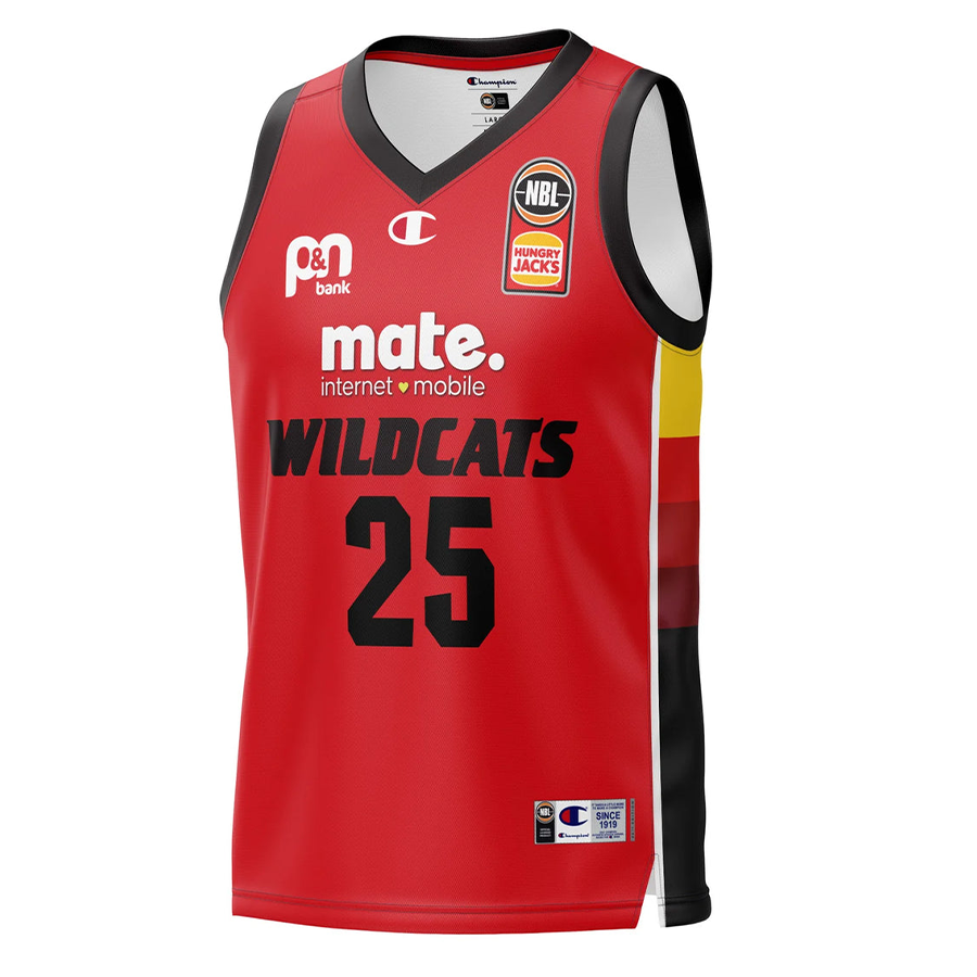 Perth Wildcats 23/24 Home Replica Jersey - Keanu Pinder (Red)