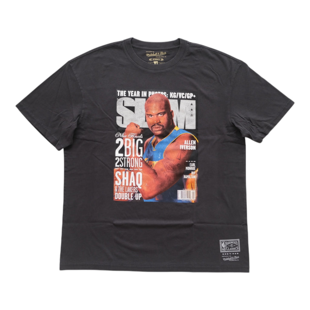 M&N Slam Cover Tee - Shaquille O'neal (Faded Black)