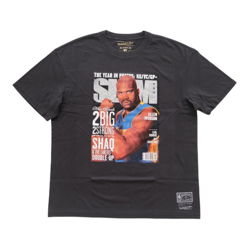 M&N Slam Cover Tee - Shaquille O'neal (Faded Black)