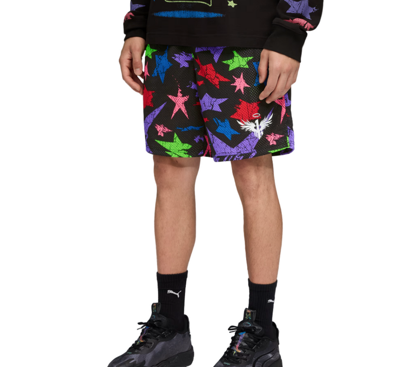 Puma LaMelo Star Vision AOP 7" Shorts (Black) 63236_01