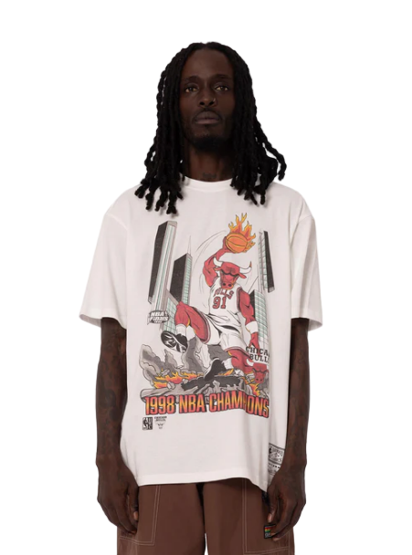 M&N Board Breaker Chicago Bulls Tee (Vintage White)