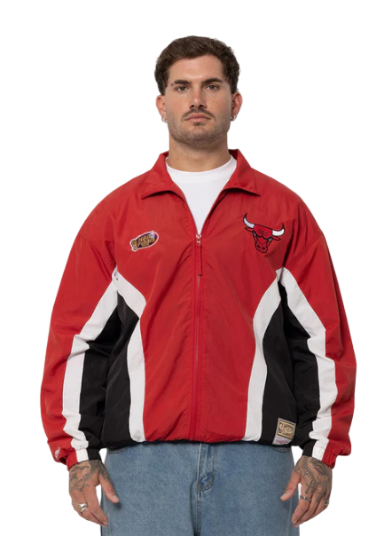 M&N Chicago Bulls Nylon Track Jacket