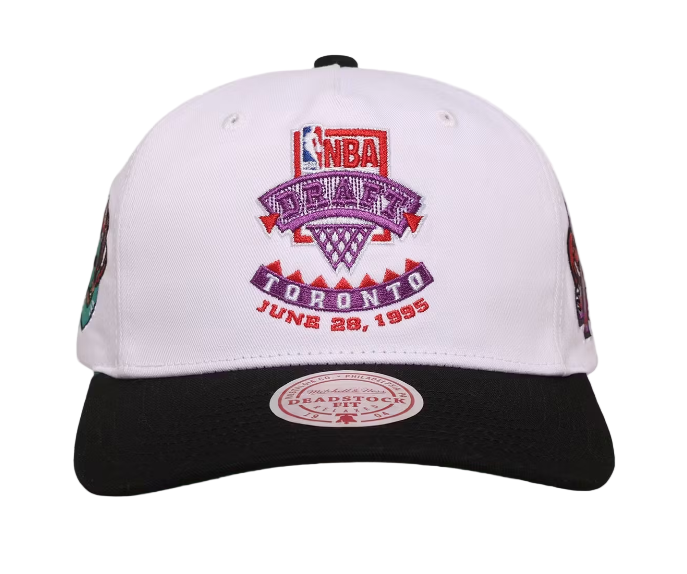 M&N 1995 NBA Draft Origins Raptors & Grizzlies Snapback (White/Black)