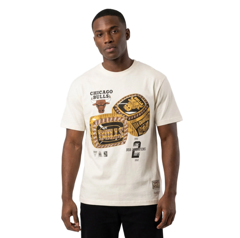 M&N Back 2 Back Chicago Bulls Tee (Vintage White)