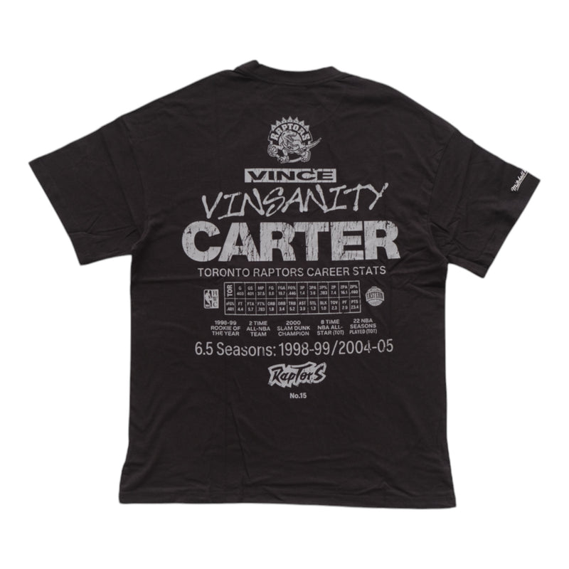 M&N Vince "Vinsanity" Carter Stats Tee (Faded Black)