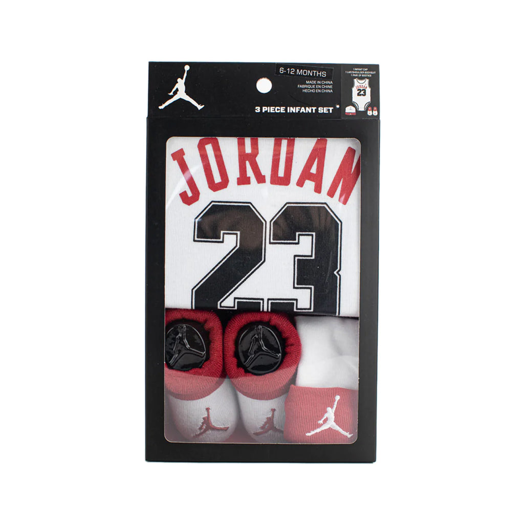 Baby Jordan 3pc Jersey Set - White - 6-12M