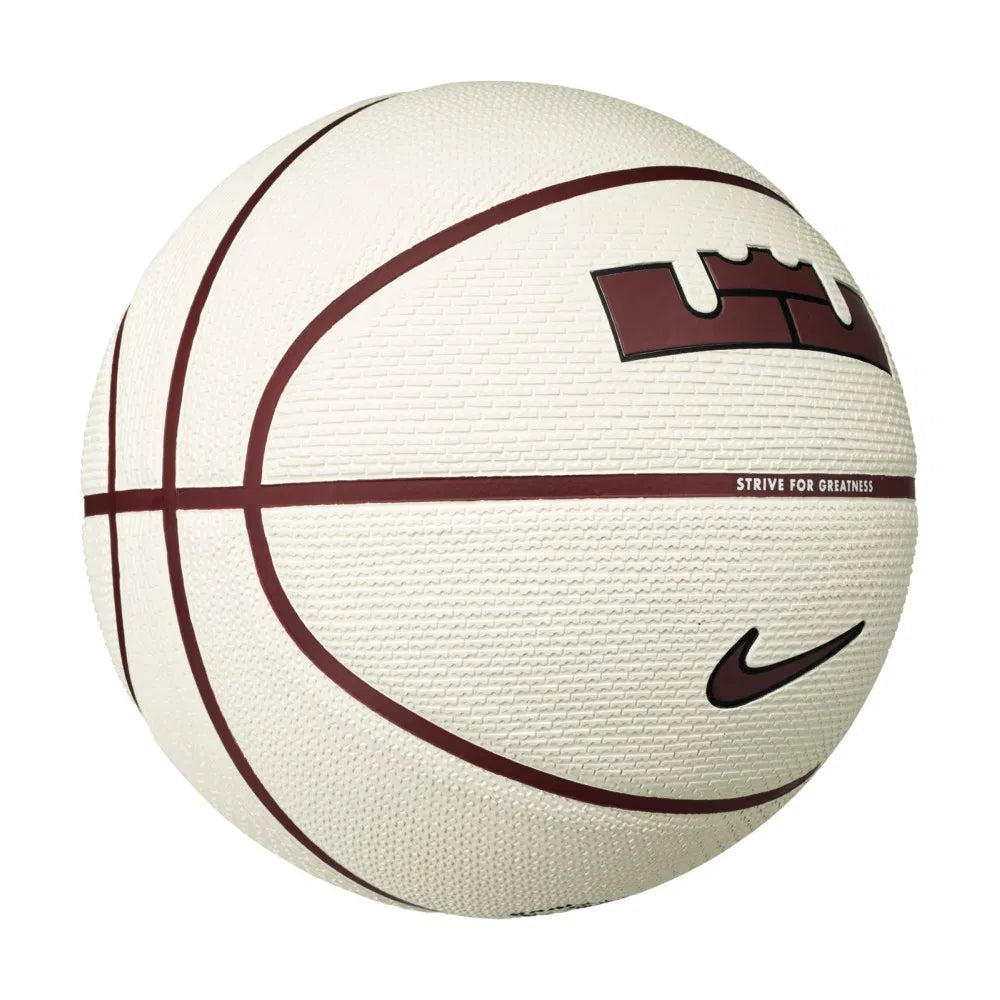 Nike LeBron Playground 2.0 8P Basketball (Size 7) Sail/Dark Team Red/Black