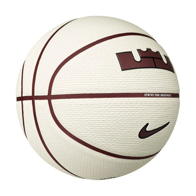 Nike LeBron Playground 2.0 8P Basketball (Size 7) Sail/Dark Team Red/Black