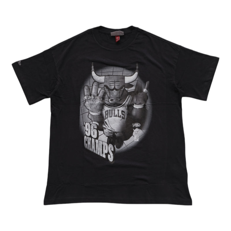 M&N 4X Champions Tee Chicago Bulls (Overdyed Black)